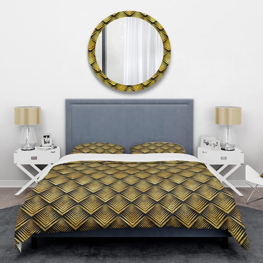 Designart 'Art Deco Seal pattern' Mid-Century Duvet Cover Set